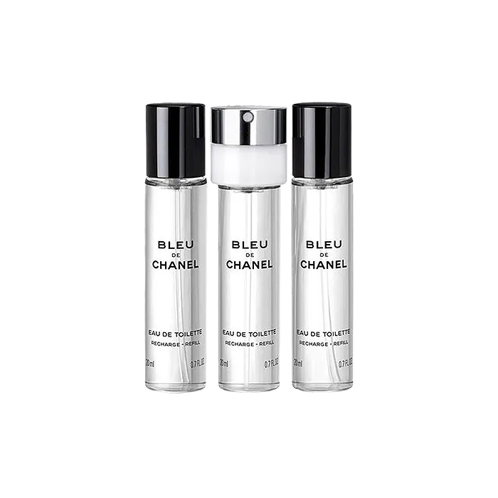 Bleu De Chanel Set Refill By Chanel EDT For Men - 3 Pieces