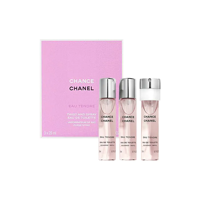 【ご予約品】 Women For EDT Chanel By Set Tendre Eau Chance - Pieces 3 その他