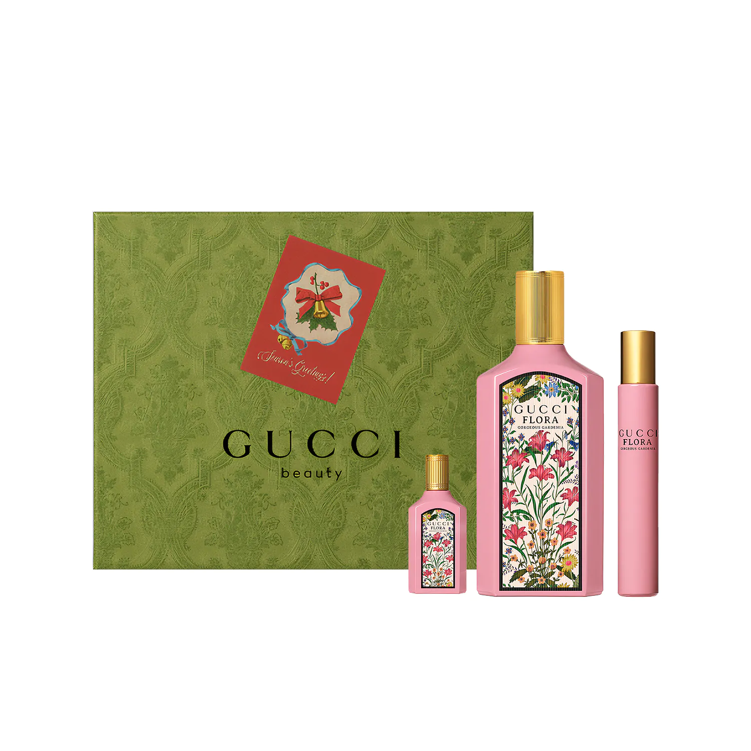 人気満点 Women For EDP Gucci By Set Gardenia Gorgeous Flora - Pieces 3 香水(女性用)