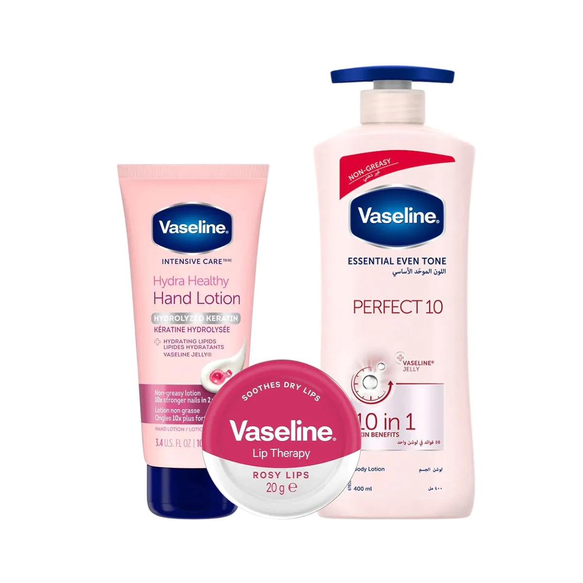 Vaseline pink hydration set - 3 Pieces