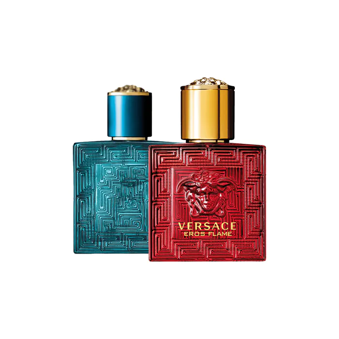 VERSACE Eros & Eros Flame 30mLセット Versace Eros Flame Men's Perfume Kit - 2 Pc Travel Fragrance