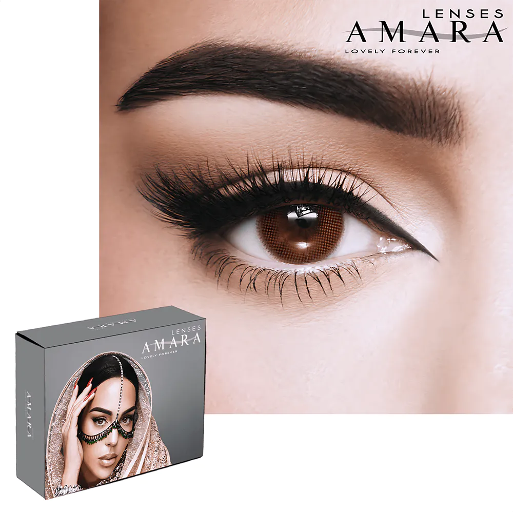 عدسات ملونة لاصقة شهرية من امارا - بسكت