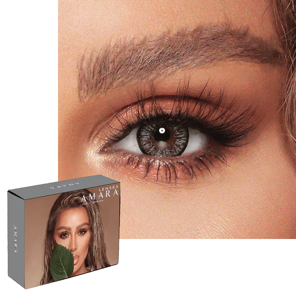 عدسات ملونة لاصقة شهرية من امارا - تشاركول جراي