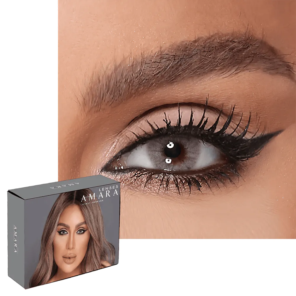 عدسات ملونة لاصقة شهرية من امارا - جينتل جراي