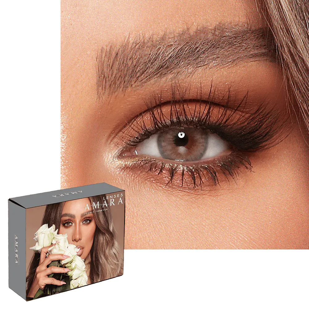 عدسات ملونة لاصقة شهرية من امارا - ستيل جراي