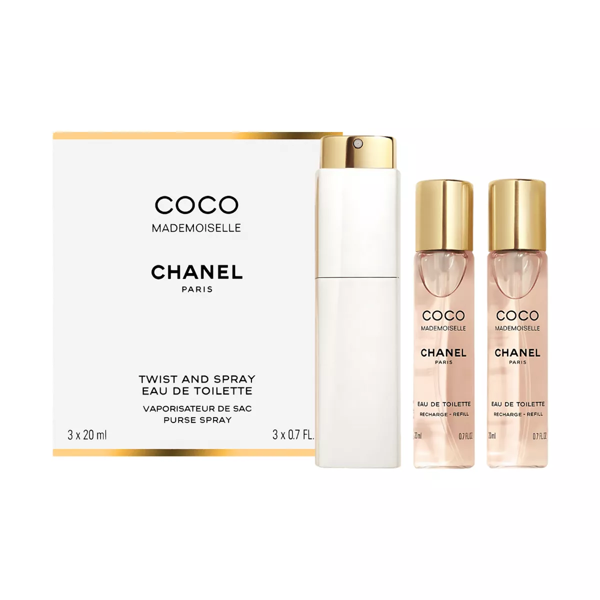 Coco Mademoiselle Refill Set By Chanel EDT For Women - 3 Pieces