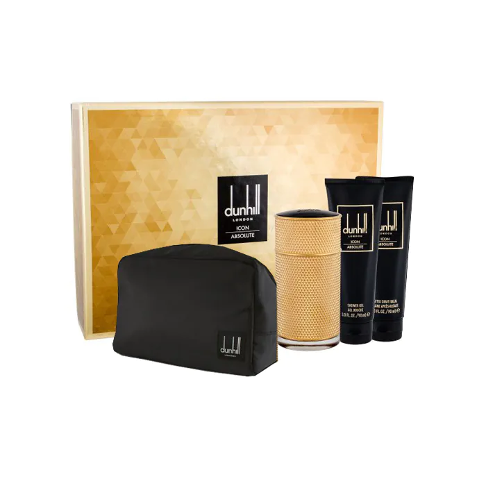 Dunhill Icon Absolute Gift Set By Dunhill EDP For Men - 4 Pieces
