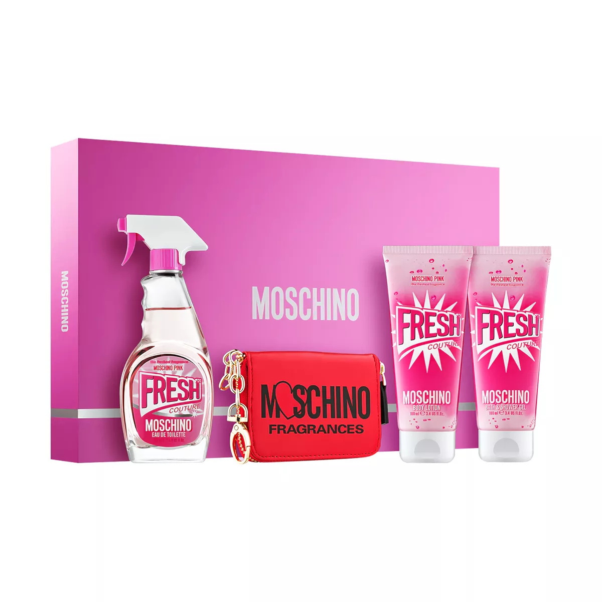 Fresh Couture Pink Set By Moschino EDT For Women - 4 Pieces