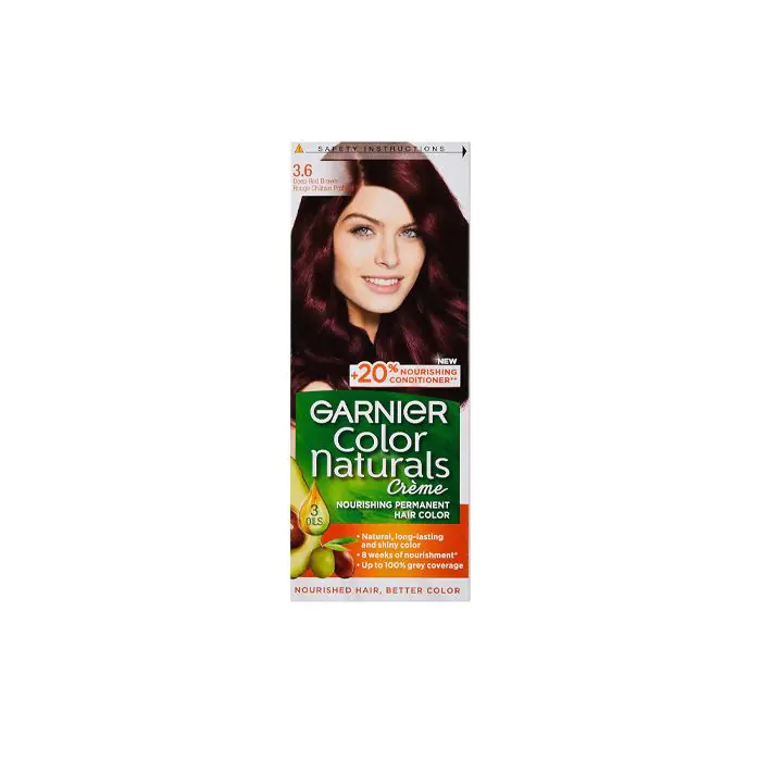 Garnier Color Naturals Nourishing Cream Hair Dye Drark Reddish Brown 3.6