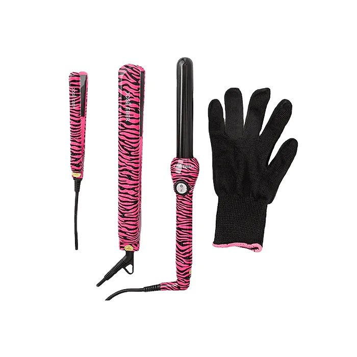 مجموعة أدوات تصفيف الشعر زيبرا وردي من جوسي ايبر - 25 مل