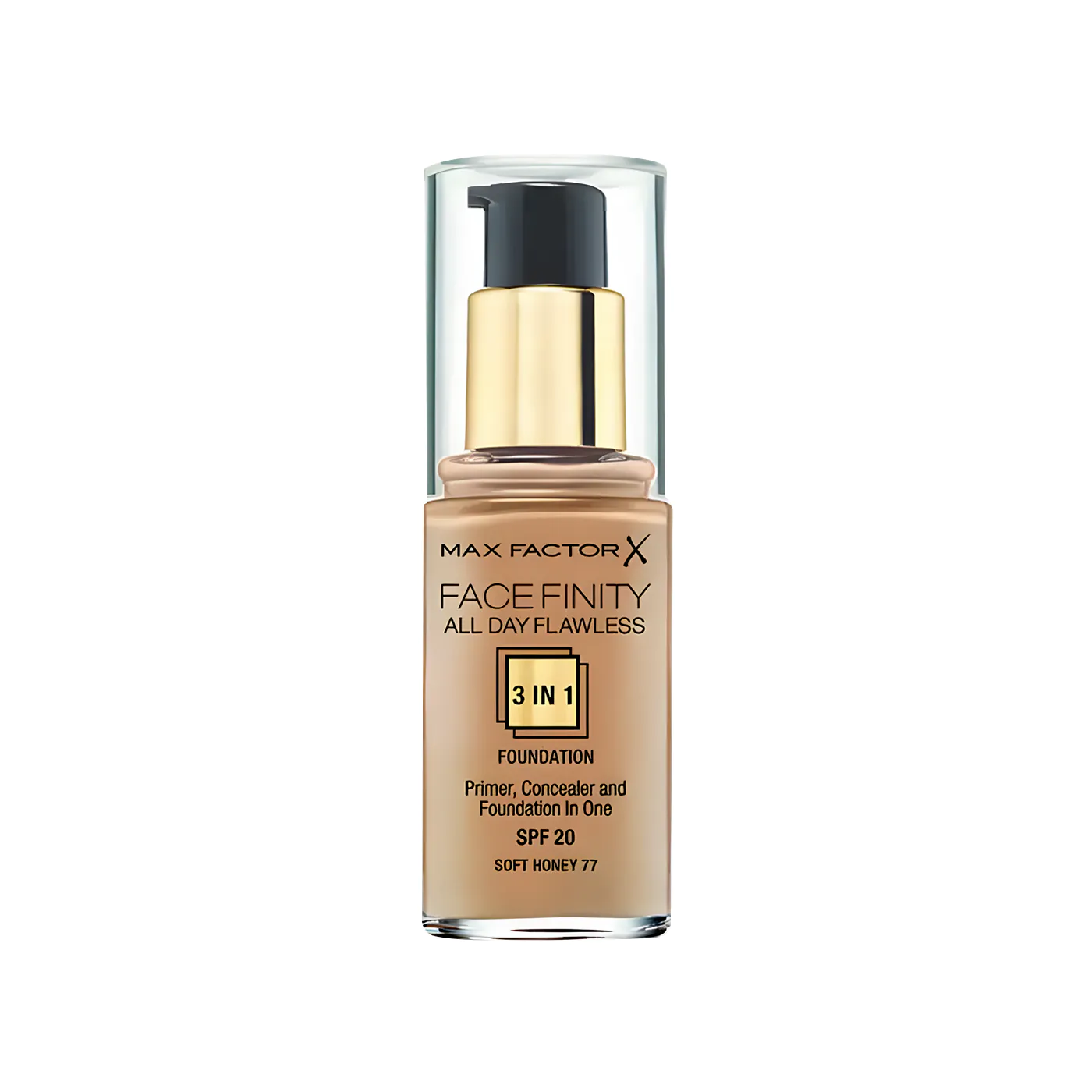 Max Factor FaceFinity All Day Flawless 3 In 1 Foundation SPF 20 Soft Honey No. 77 - 30 ml