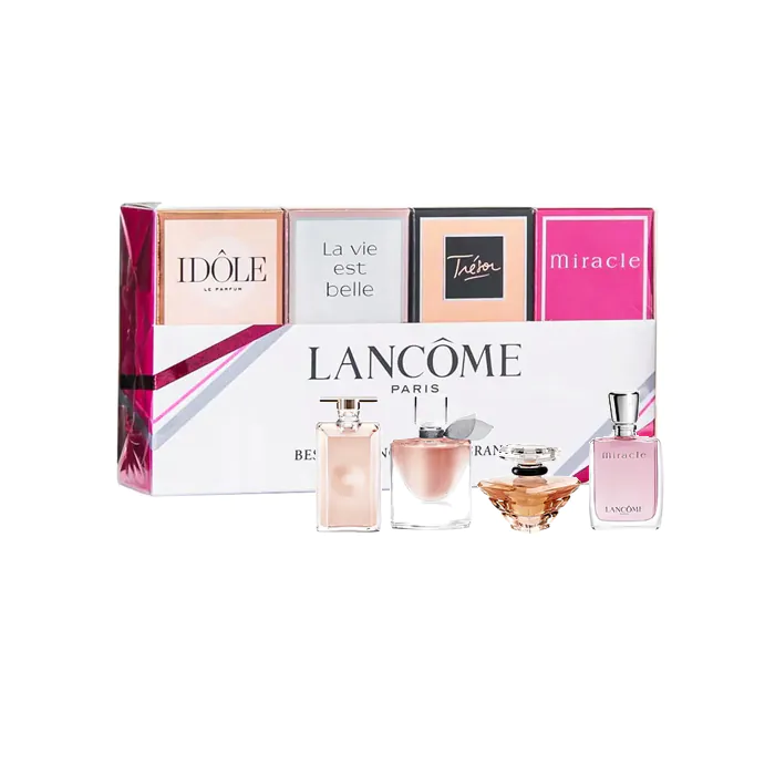 مجموعة ميني لانكوم من لانكوم  أو دو برفيوم للنساء - 4 قطع