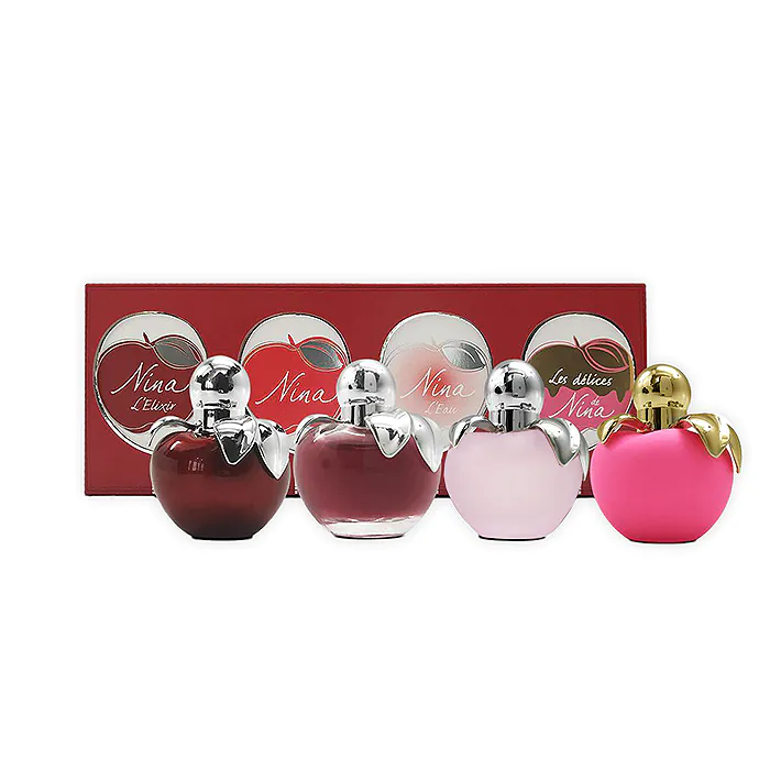 Nina Ricci Collection Mini Size Gift Set By Nina Ricci For Women (Nina Lelixir EDP 4 ml + Nina EDT 4 ml + Nina Eau Fraiche EDT 4 ml + Nina Les Delices De Nina EDT 4 ml) - 4 Pieces