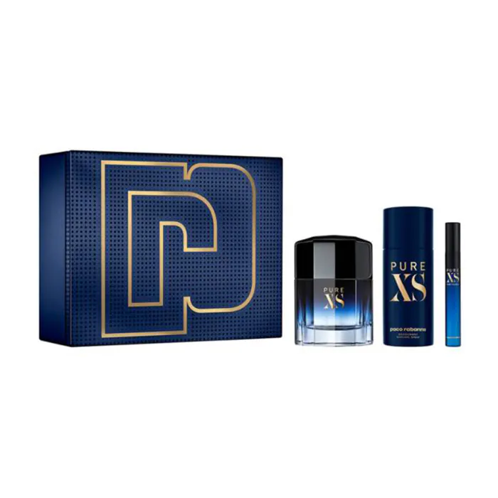 Pure Xs Pure Excess Pour Lui Set By Paco Rabanne EDT For Men - 3 Pieces