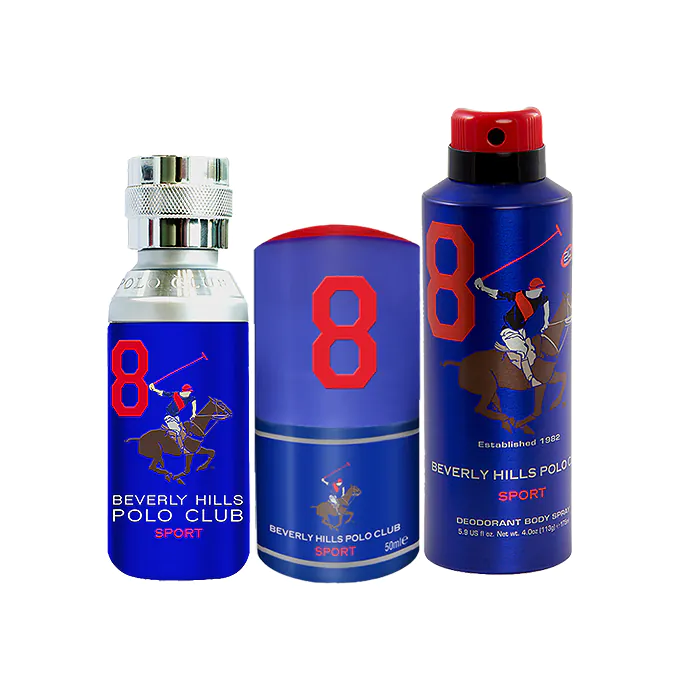 Sport 8 Set By Beverly Hills Polo Club For Men - 50 ml