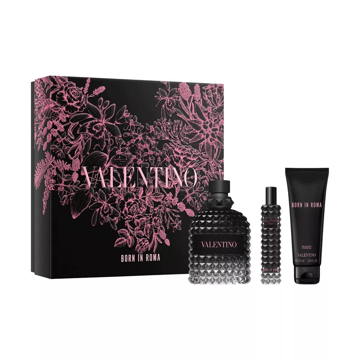 Uomo Born In Roma Set By Valentino EDT For Men - 3 Pieces