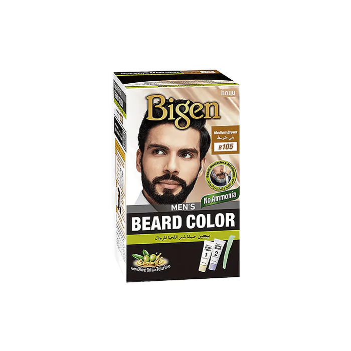 صبغة شعر اللحية للرجال بني متوسط B105 من بيجين - 40 جم