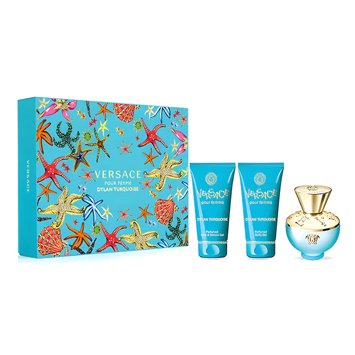 Pour Femme Dylan Turquoise Set By Versace EDT For Women - 3 Pieces